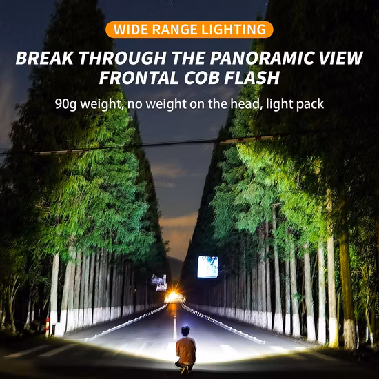 Linterna frontal LED recargable, linterna frontal para ciclismo, minería