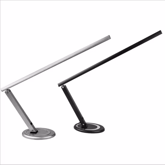 Luz de escritorio plegable vendedora caliente del escritorio del metal LED del brazo largo de la lámpara de escritorio del clavo USB de la moda