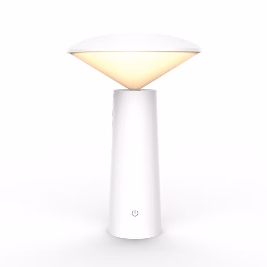 Lámpara de escritorio LED blanca y negra con batería de litio recargable Mini iluminación nocturna Luz de mesa con temperatura de color y brillo ajustable para bar hotel